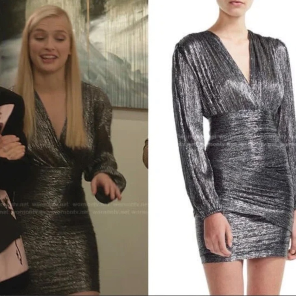 Maje Lame Mini Dress